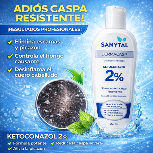 SHAMPOO DERMACASP ( ELIMINA CASPA Y DERMATITIS SEBORREICA) + REGALO - SH1